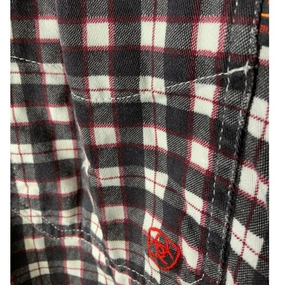 Ariat Work Flame Resistant Plaid Button Down Shirt Mens XXL Tall Long Sleeve Top - Picture 7 of 12